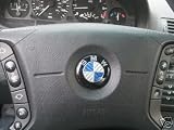 BMW BLUE REAL CARBON FIBER STEERING WHEEL EMBLEM Blue