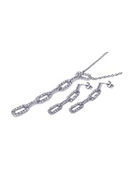 Nickel Free Sterling Silver Pendant & Earring Sets 5 Sq. Hanging Matching Set