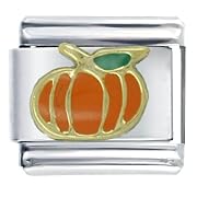 Orange Pumpkin Pugster Italian Charm
