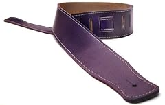 Purple Leather Guitar Strap for Electric/Acoustic/Bass Guitar
