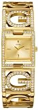 Guess Women's Goldtone Crystal-accented Bracelet Watch U13530l1
