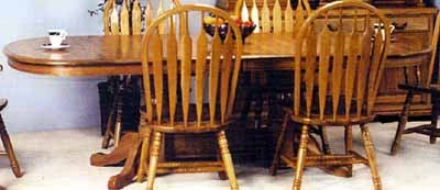Childrens Toyshop  Kitchen & Housewares : Light Oak Trestle Table With 2 Leaves