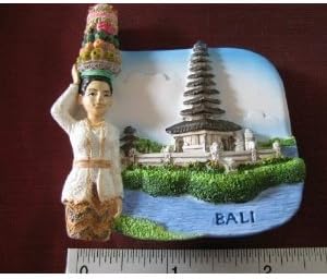 Bali Pura Ulun Danau Hindu Temple Magnets Souvenirs Thailand Vintage HandMade Design