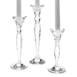 Lenox Opal Innocence Extra-Tall Crystal Candlesticks, Set of 3