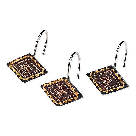 Avanti Linens Mojave Shower Hooks, Black