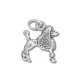 Poodle Dog Sterling Silver Charm
