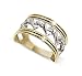 New Womens Exquisite 10 KT Two Tone Gold Band Dolphin 10K Ring