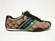 Coach Jayme 12CM Khaki Signature Navy/Green Patent Leather Sneaker Shoes A1565 KYG 7