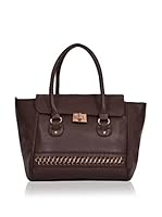Carla Belotti Bolso asa de mano Handbag Dark Brown Elena (Marrón Oscuro)