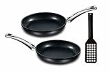Berndes Milestone Fry pan Set, Includes 9.5 Inch Skillet, 11 Inch Skillet and Spatula