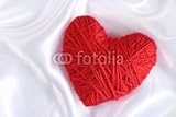 IMAGE OF Wallmonkeys Peel and Stick Wall Decals - Heart of Knitting on the Satin Background - 48