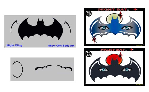 Face Painting Stencil - StencilEyes Night Bat - Batman Mask