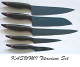 Review Sumikama / Japan  / Kasumi Knives - Titanium Serie - komplete Set (5 Knives)