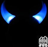 Halloween Masquerade Devil Blue LED Flash Light Horns Hair Clips Head Band Magic Costume