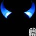 Halloween Masquerade Devil Blue LED Flash Light Horns Hair Clips Head Band Magic Costume