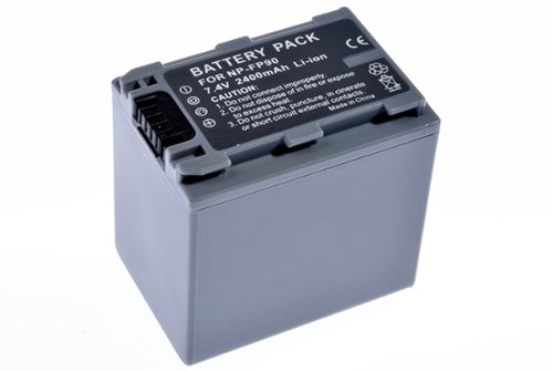 Battery--World SONY:NP-FP90 2400mAh Ultra High Capacity Li-ion Battery Pack for DCR-DVD602E,DCR-DVD605,DCR-DVD605E,DCR-DVD653,DCR-DVD653E,DCR-DVD703,DCR-DVD703E Digital Camera