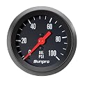 Sunpro CP8216 StyleLine Mechanical Oil Pressure Gauge - Black Dial