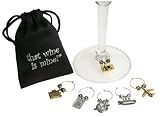 That Wine Is Mine Bon Voyage Wine Glass Charms, Set of 6