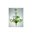 Green Murano Style Glass Chandelier