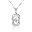 One of a Kind 1/4ct TW Round Diamond Pendant in 18k White Gold