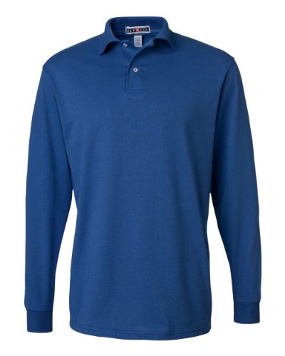 Jerzees 437ML Adult 50-50 Long Sleeve Shirt, Royal - Large