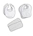 FRENCHIE BABY BIBS & BURP CLOTHS SET WHITE - BABY GIFT SET