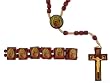 Virgen de Guadalupe Rosary and Matching Adjustable Wood Bracelet - 12.5'' Rosary Length