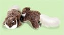 Kyjen Plush Puppies Dog Toy Fling-It Sailin' Squirrel
