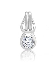 Valentines Day Gifts Bling Jewelry Sterling Silver CZ Love Knot Drop Pendant