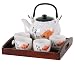 Chinese Tea Sets with Wood Tray