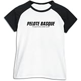 T-Shirt Raglan Woman White Pelote Basque Tradition Heritage 