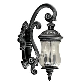 Kenroy Home 91107EP Troubadour Small Wall Lantern, Ebony Pearl by Kenroy Home