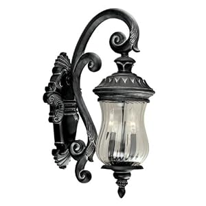 Kenroy Home 91107EP Troubadour Small Wall Lantern, Ebony Pearl by Kenroy Home