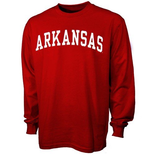 Arkansas Razorbacks Cardinal Vertical Arch Long Sleeve T-shirt