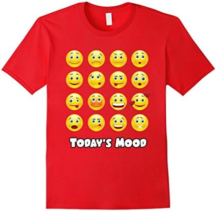 Emoticons Emoji Today's Mood Funny 3D T-Shirt - Male XL - Red