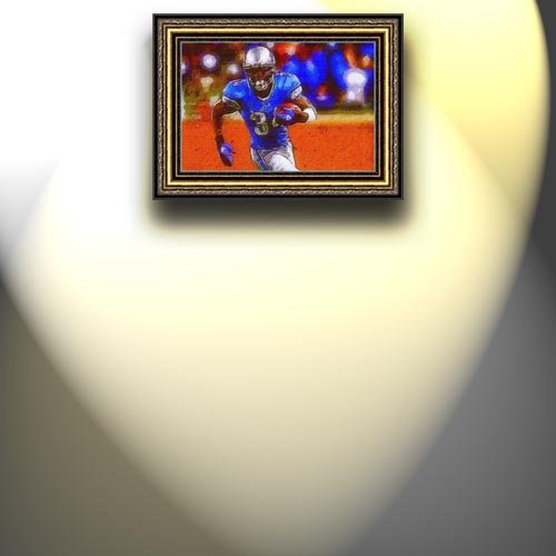 Completely Handpainted American Football Sport Painting, Custom Order FL9091, Oil on Canvas, with Option to Paint Jerry, Brett & Co. from Any Other Favorite Photograph or Picture, Unframed, Size 20'' x 30