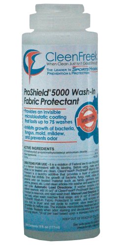 CleenFreek SportsHygiene 8 Ounce ProShield 5000 Wash In Antimicrobial Fabric Protectant picture 41FJSttPbGL CleenFreek SportsHygiene 8 Ounce ProShield 5000 Wash In Antimicrobial Fabric Protectant