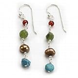 Barse Linear Multistone Earrings