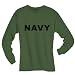 NAVY Long Sleeve T-Shirt - Military Style Physical Training T-Shirt in military green