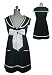 Navy Sailor Mini Dress with Bow Harajuku Style Size US Women 14
