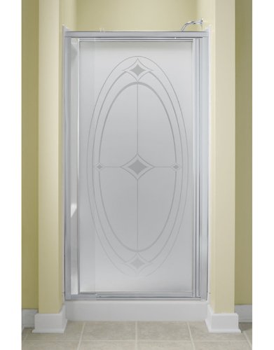 Sterling 1507D-31S Vista Pivot II Shower Door 65-1/2H x 27-1/2 - 31-1/4W Smooth Glass Ellipse Patt