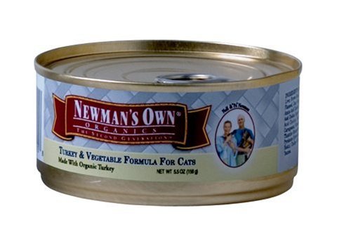 Newman's OwnOrganics Turkey & Vegetable Formula For Cats, 5.5-Ounce Tins (Pack of 24)