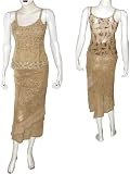 Skirt Top Set Georgette Embroidery Womens Casual Sundresses Size P