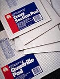 2 Sided Quadrille Pads, Ruled 8x8 Sq/Inch, 8 1/2" x 11", White (AMP22006)