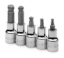 Sk 19745 5 Piece 3/8-Inch Drive Metric Ball Hex Bit Set