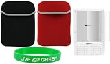 2n1 Combo - Reversible Neoprene Sleeve Carrying Case for Amazon Kindle 2 Electronic Reading Device +Screen Protector (Kindle 2 NOT included) Reversible Black / Red