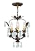 Crystorama 5823-DR Paris Flea Market - Three Light Mini Chandelier, Dark Rust Finish -
