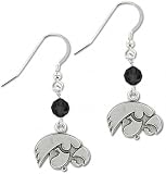 Iowa Hawkeyes Round Crystal Earrings