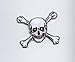 Small Skull and Cross Bones Iron on Embroidered Patch