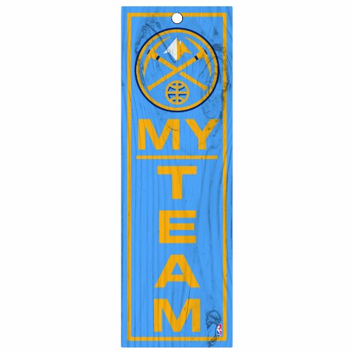 NBA Denver Nuggets 4-by-13 Wood My Team Sign